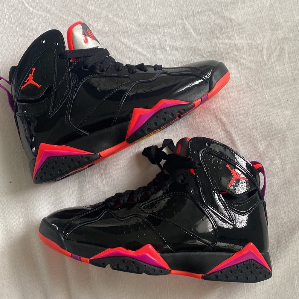AIR JORDAN 7 RETRO BLACK PATENT LEATHER - Picture 10 of 11
